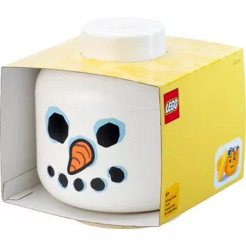 Room Copenhagen Storage Head Snowman liels — LEGO saderīgs rotaļlietu uzglabāšanas konteiners, balts
