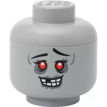 Room Copenhagen LEGO Storage Head “Zombie” mazs pelēks – rotaļlietu glabāšanas konteiners