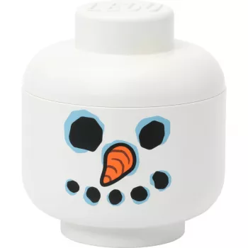 LEGO Storage Head Snowman mazs, balts — bērnu uzglabāšanas konteiners