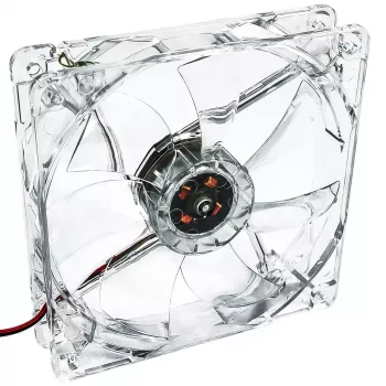 Korpusa ventilators Akyga AW-12A-BG 120 mm, 1000 RPM, 66 CFM, caurspīdīgs