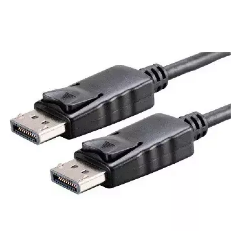 Akyga AK-AV-10 DisplayPort kabelis, spraudnis–spraudnis, zeltīti spraudņi, 1,8 m, melns