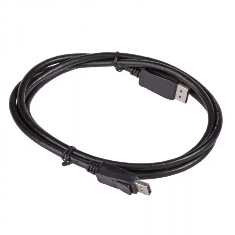 Akyga AK-AV-10 DisplayPort kabelis, spraudnis–spraudnis, zeltīti spraudņi, 1,8 m, melns