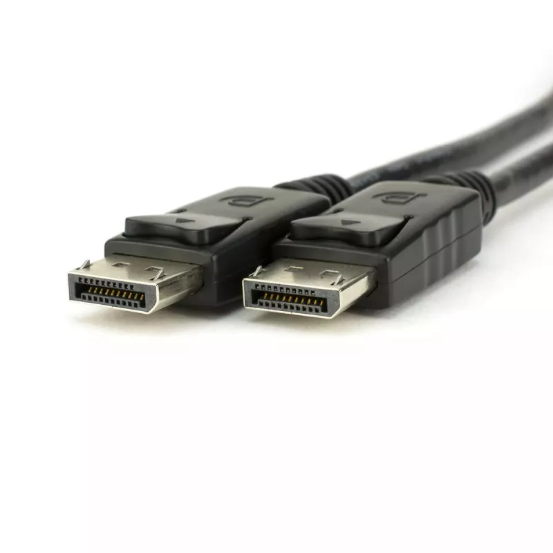 Akyga AK-AV-10 DisplayPort kabelis, spraudnis–spraudnis, zeltīti spraudņi, 1,8 m, melns