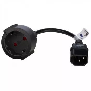 Akyga AK-PC-10A strāvas adaptera kabelis IEC C14 – Schuko ligzda (CEE 7/3), 10 A, 0,15 m, melns