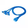USB pagarinātāja kabelis Akyga AK-CA-62 USB 3.2 Gen 1 65 m 2 x USB 3.0 Zils