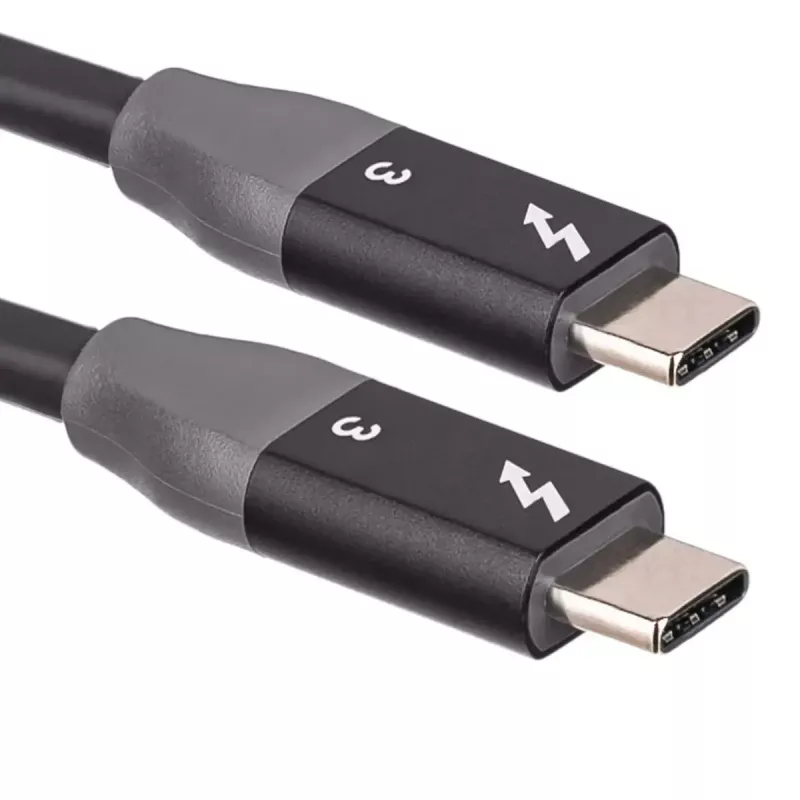 Akyga AK-USB-34 USB-C – USB-C Thunderbolt 3 kabelis, 40 Gbps, 100 W, 1,5 m, melns
