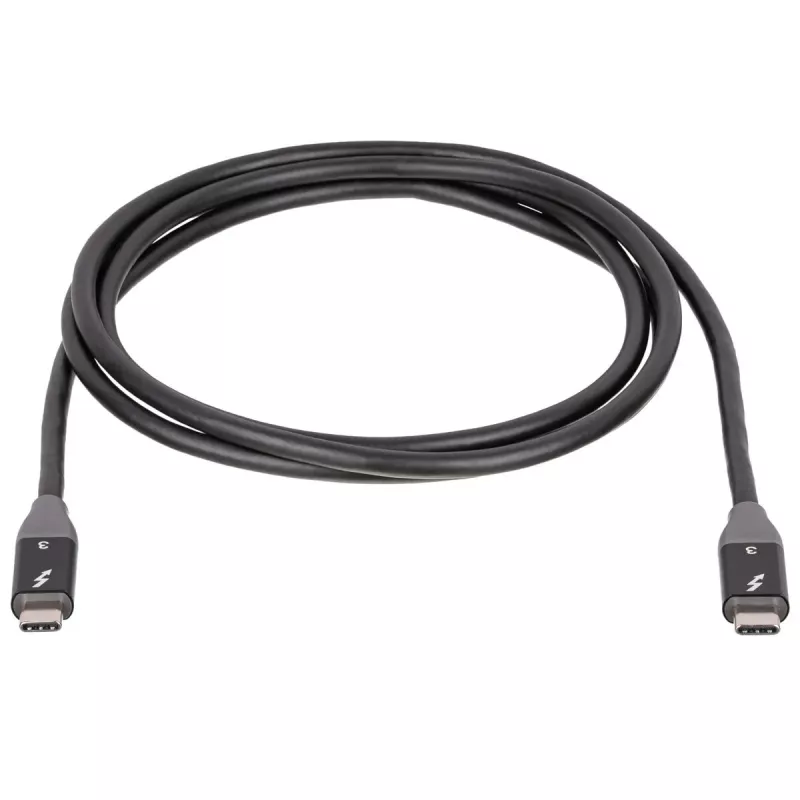 Akyga AK-USB-34 USB-C – USB-C Thunderbolt 3 kabelis, 40 Gbps, 100 W, 1,5 m, melns