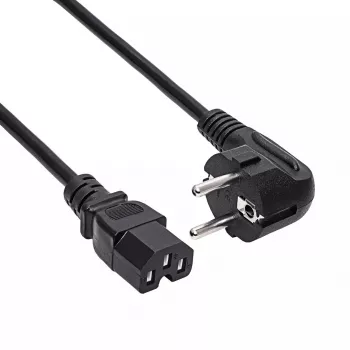 Akyga AK-UP-08 servera barošanas kabelis, CEE 7/7 uz IEC C15, vara 3 x 1 mm², 1,8 m, melns