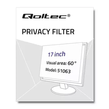 Qoltec 51063 bezrāmja privātuma filtrs 43.2 cm (17 collu) LCD monitoram