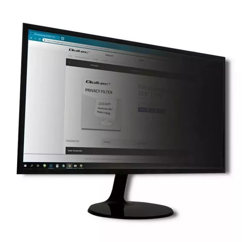 Qoltec 51063 bezrāmja privātuma filtrs 43.2 cm (17 collu) LCD monitoram
