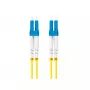 Optiskās šķiedras savienotājvads LANBERG FO-LULU-SD11-0050-YE 5 m, G.657.A1, LC–LC, dzeltens