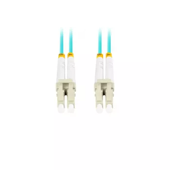 Optiskās šķiedras kabelis LANBERG FO-LULU-MD31-0050-TQ, OM3, LC–LC, 5 m, Aqua