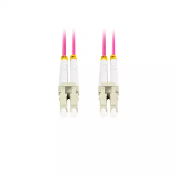 Optiskās šķiedras kabelis LANBERG FO-LULU-MD41-0100-VT 10 m OM4 LC–LC
