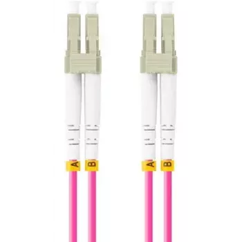 Optiskās šķiedras kabelis LANBERG FO-LULU-MD41-0150-VT 15 m OM4 LC/UPC - LC/UPC pilns duplekss