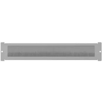 LANBERG AK-1106-S 19 inch Brush Panel pelēks — 1U kabeļu pārvads ar suku blīvējumu