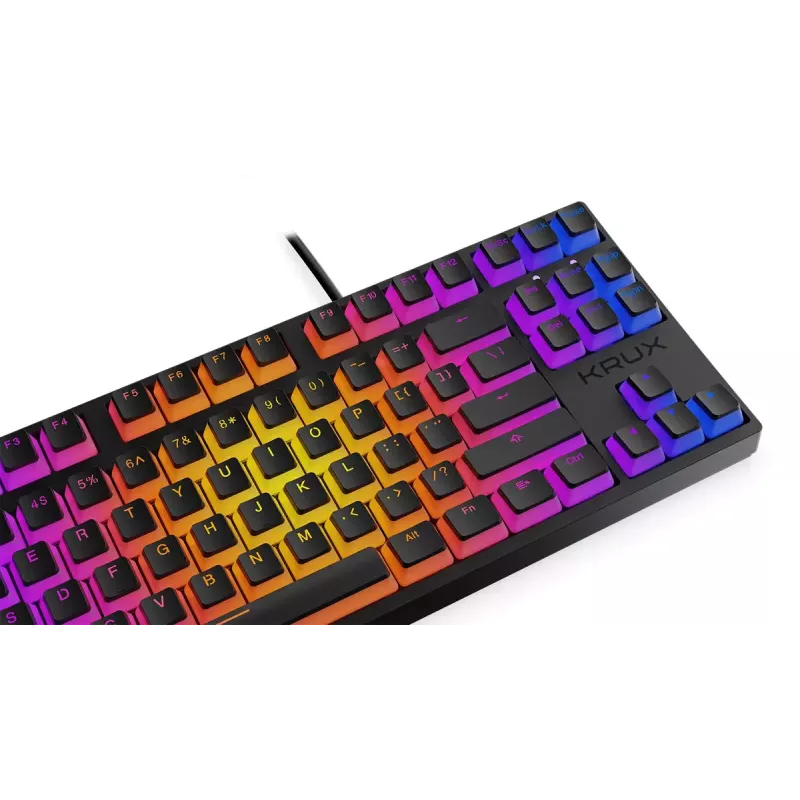 KRUX Atax PRO RGB mehāniskā tastatūra spēlēm USB QWERTY angļu melna bezciparu bloka