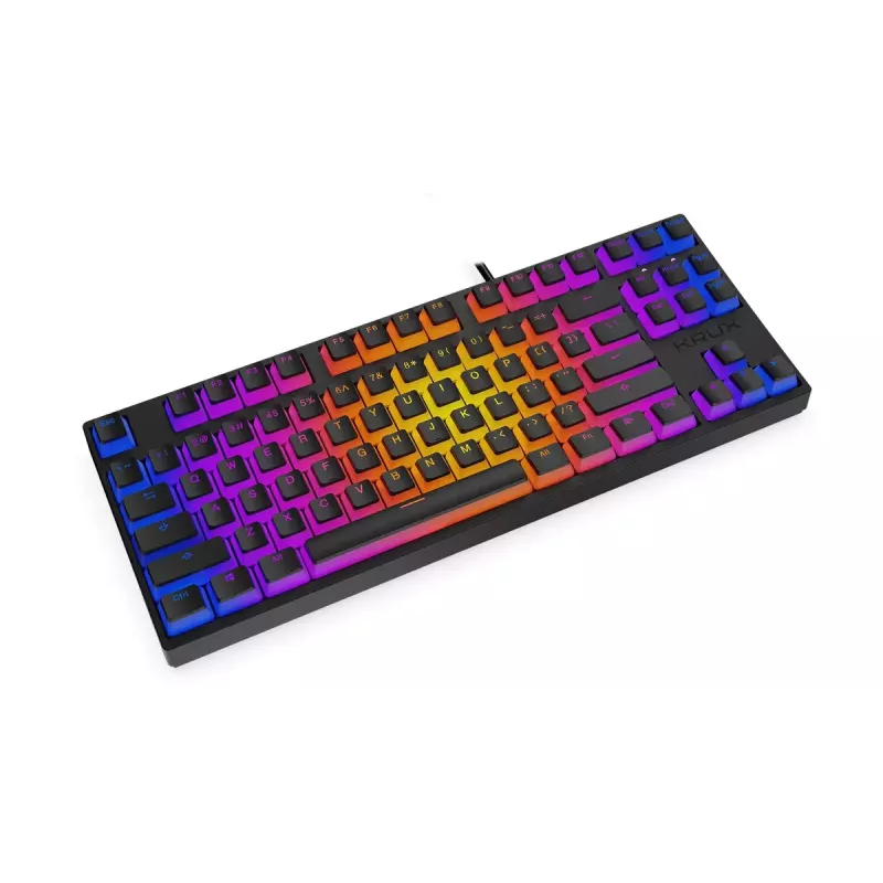 KRUX Atax PRO RGB mehāniskā tastatūra spēlēm USB QWERTY angļu melna bezciparu bloka