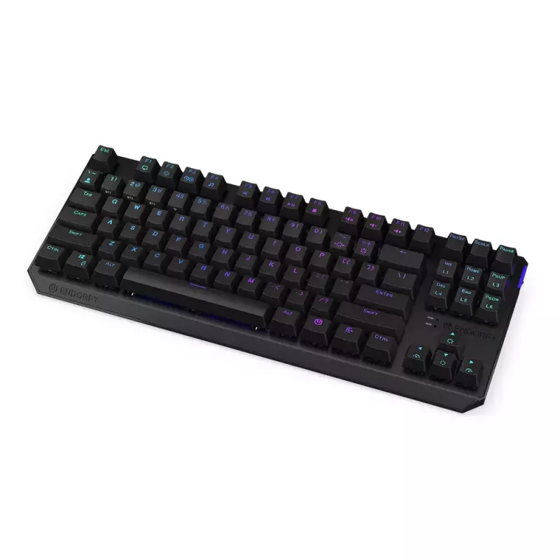Tastatūra ENDORFY Thock TKL Wireless Black mehāniska RGB LED 87 taustiņi