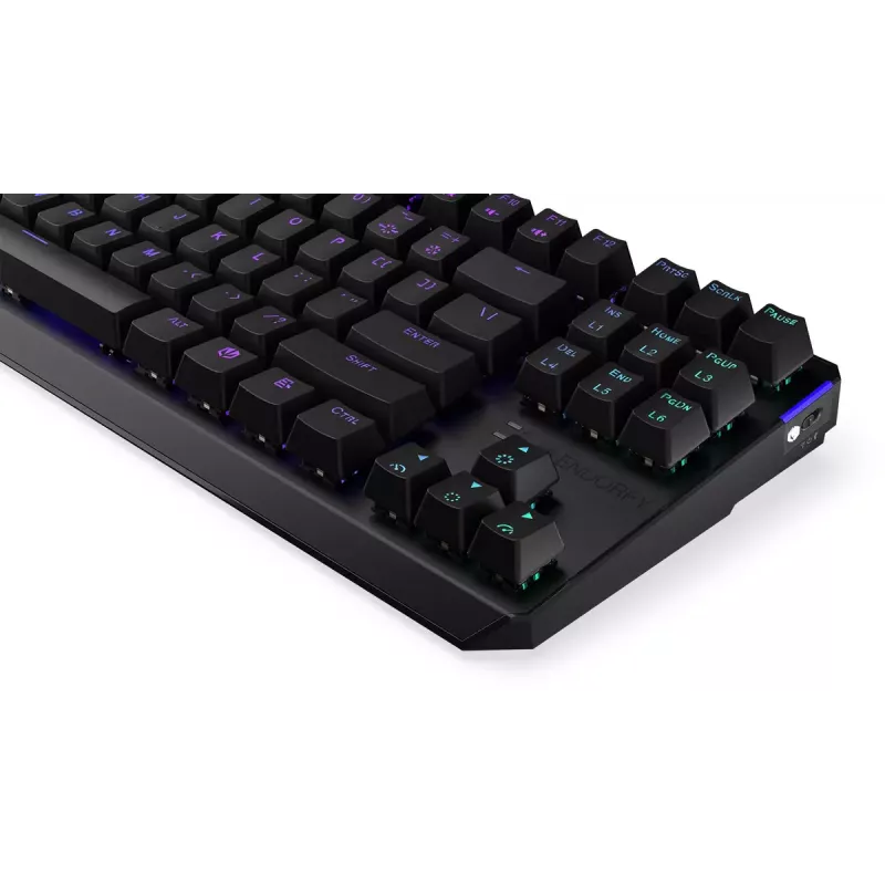 Tastatūra ENDORFY Thock TKL Wireless Black mehāniska RGB LED 87 taustiņi