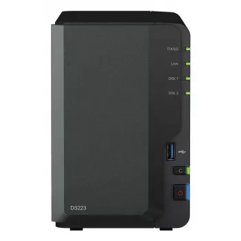 Synology DiskStation DS223 2-Bay NAS komplekts ar 2x 6TB HAT3300 (12TB)