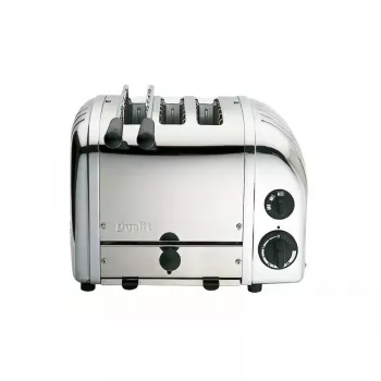 3 šķēļu tosteris Dualit Combi 2+1S, 1700 W, sudraba alumīnijs/nerūsējošais tērauds