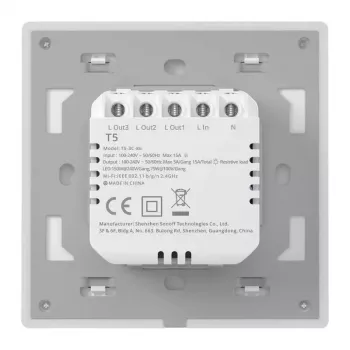 Sonoff T5 3C 3-kanālu Wi-Fi pieskāriena sienas slēdzis (iegulšanai)