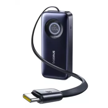 Pārnēsājams LiPo Power Bank Baseus CR11 20000mAh 67W ar iebūvētu izvelkamu kabeli