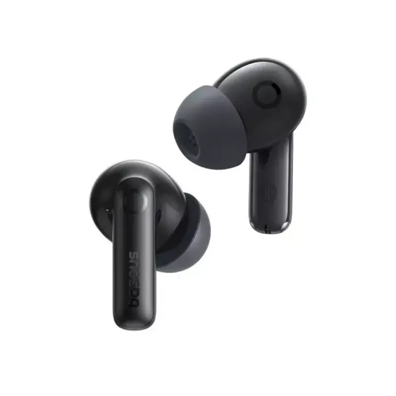 Austiņas Baseus Bass BP1 True Wireless Stereo (TWS) iebūvētas Bluetooth melnas – zvanu un mūzikas klausīšanai
