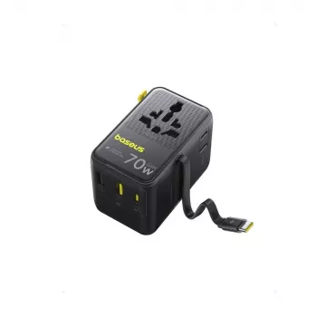 Lādētājs Baseus EnerCore CG11 — iekštelpu ātrais lādētājs, 2x USB-C, 1 m kabelis, melns