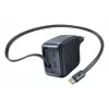 Lādētājs Baseus EnerCore CJ11 Fast Charger 3C 67W — 3× USB-C, iebūvēts kabelis, melns