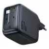 Lādētājs Baseus EnerCore CJ11 Fast Charger 3C 67W — 3× USB-C, iebūvēts kabelis, melns