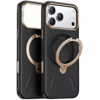 Telefona maciņš Torras Ostand Spin Vegskin Series iPhone 17 Pro Max, melns