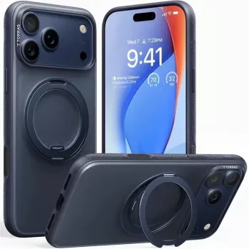 Telefona maciņš Torras Ostand R Fitness Series iPhone 17 Pro Max, tumši zils
