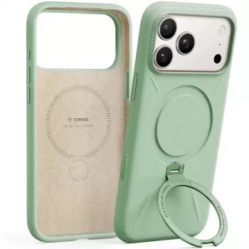 Aizsargmaciņš Torras Spin Softune Series iPhone 17 Pro, zaļš