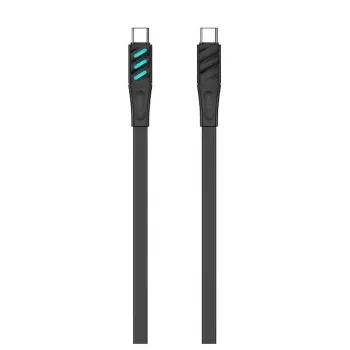 Havit CB6254 USB Type-C uz USB Type-C uzlādes kabelis 1 m melns