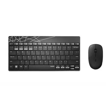 Bezvadu tastatūras un peles komplekts Rapoo 8000M Universāls Bluetooth QWERTZ vācu melns