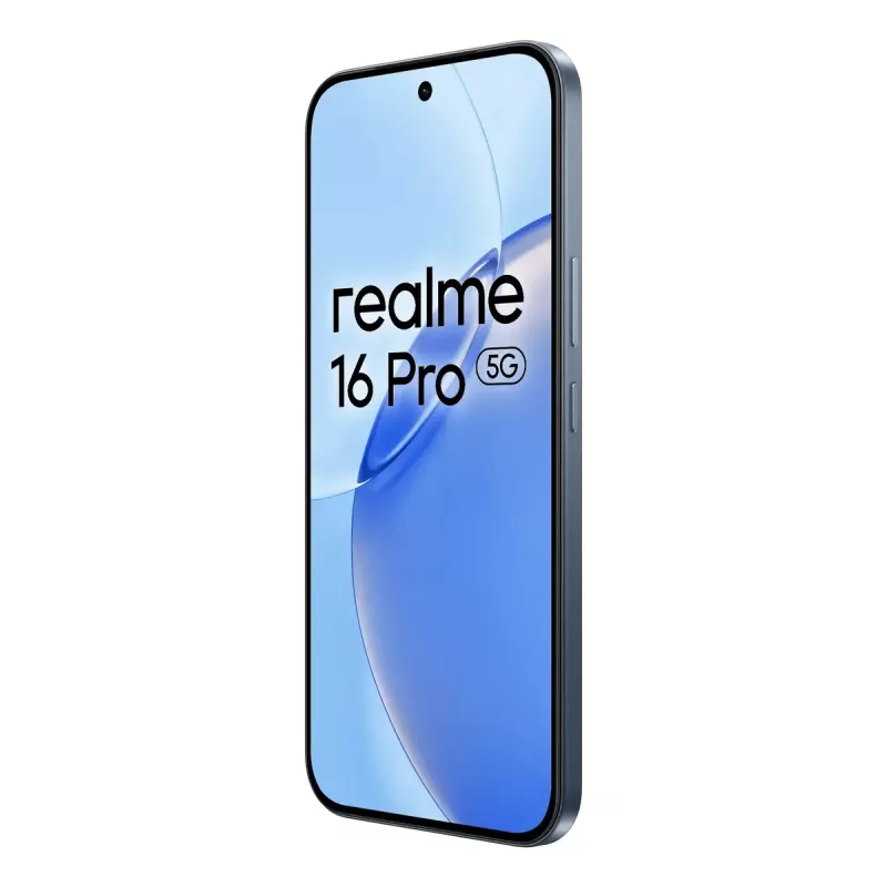Viedtālrunis REALME 16 PRO — 6,8 collu (17,3 cm) 5G, MediaTek Dimensity, 8 GB RAM, 256 GB, 200 MP dubultkamera, 6500 mAh, Pelēks