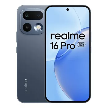 Viedtālrunis REALME 16 PRO — 6,8 collu (17,3 cm) 5G, MediaTek Dimensity, 8 GB RAM, 256 GB, 200 MP dubultkamera, 6500 mAh, Pelēks