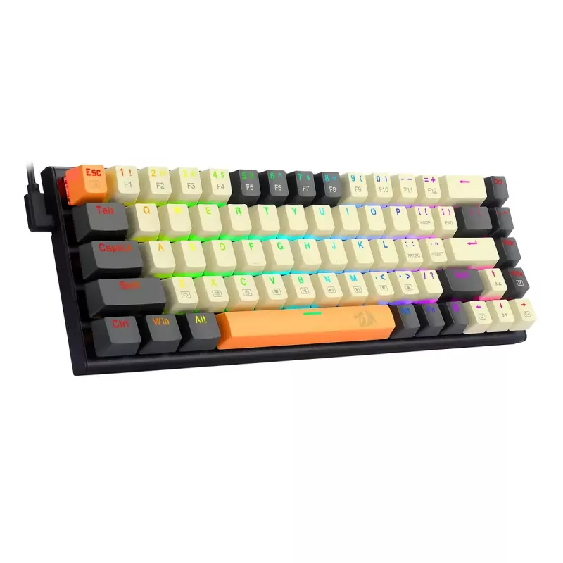 Mehāniskā tastatūra REDRAGON K633CGO-RGB Ryze vadu USB melna balta