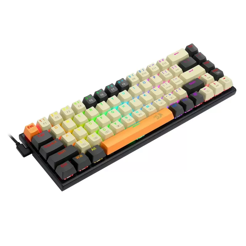 Mehāniskā tastatūra REDRAGON K633CGO-RGB Ryze vadu USB melna balta