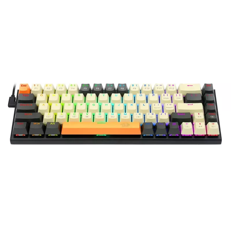 Mehāniskā tastatūra REDRAGON K633CGO-RGB Ryze vadu USB melna balta
