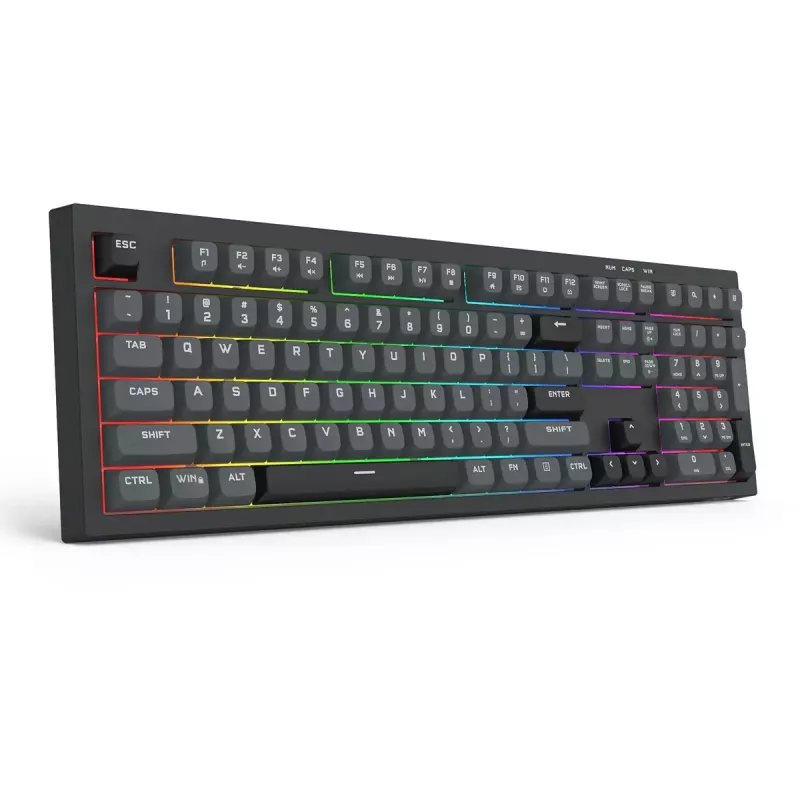Tastatūra REDRAGON K518-RGB-GB Crux Vadu USB Melna Membrāna