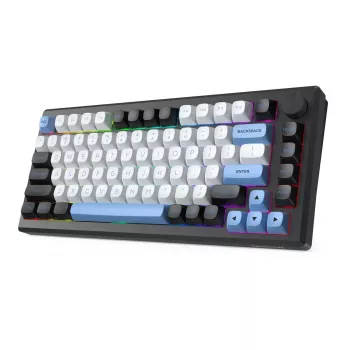 Mehāniskā tastatūra REDRAGON K732WLB-RGB-PRO URANUS PRO — 65%, USB + RF + Bluetooth, QWERTY angļu, melna/balta