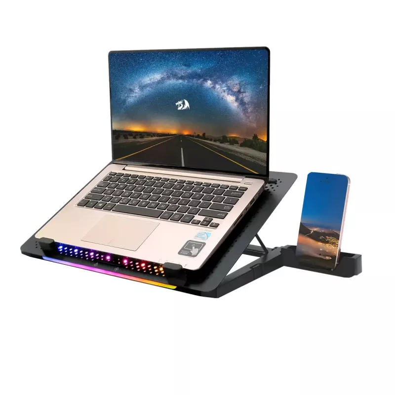 Dzesēšanas paliktnis klēpjdatoriem REDRAGON GCP500 Ivy, ergonomisks dizains, 5 ventilatori