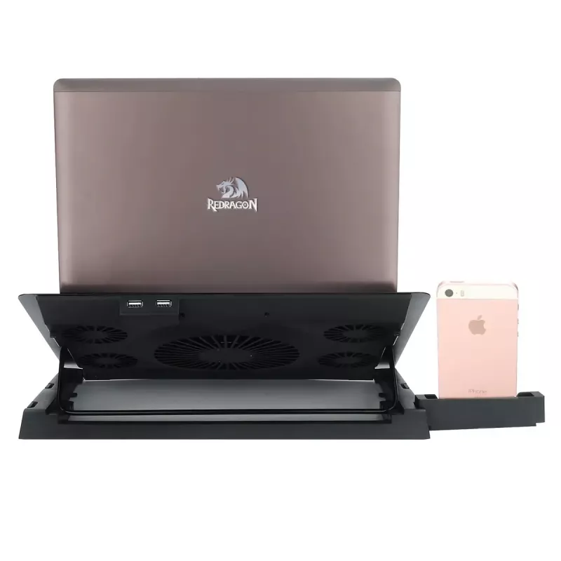 Dzesēšanas paliktnis klēpjdatoriem REDRAGON GCP500 Ivy, ergonomisks dizains, 5 ventilatori