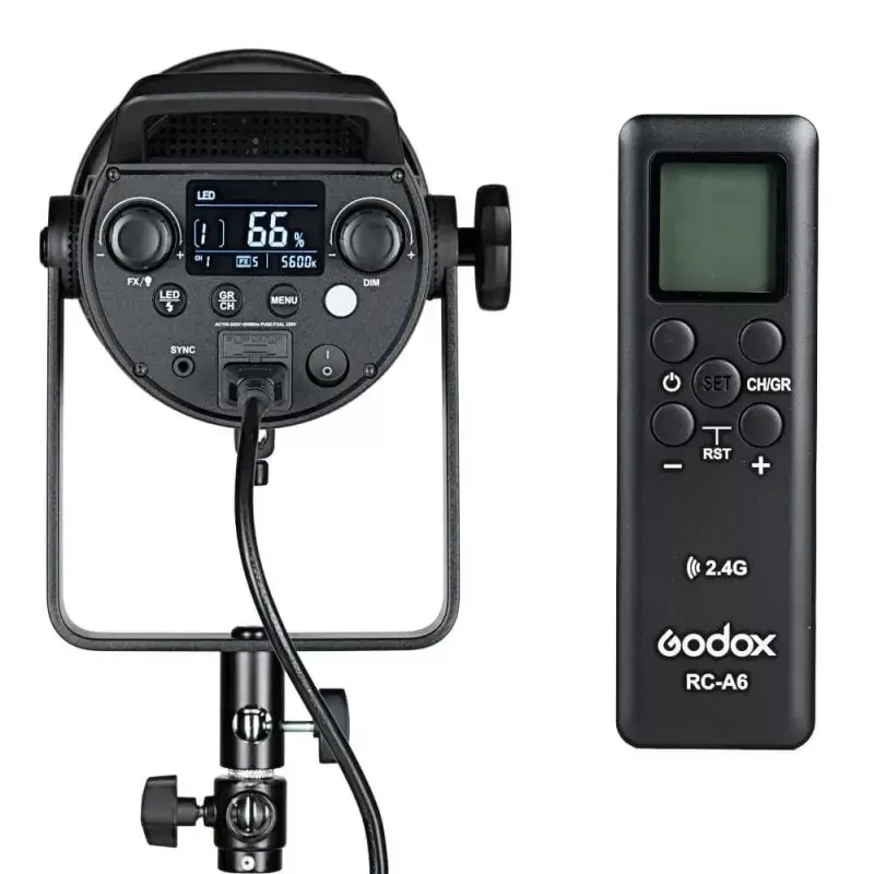 Godox FV200 foto zibspuldzes studijas gaisma 1/8000 s Melns