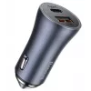 Auto lādētājs Baseus TZCCJD-0G 40W tumši pelēks — USB strāvas adapteris automašīnai