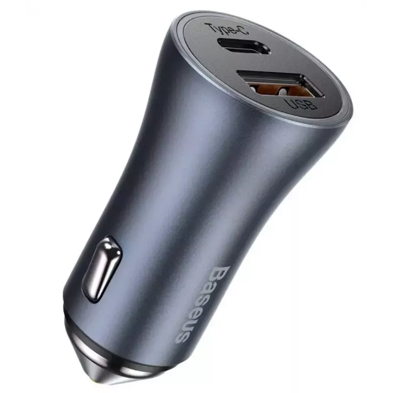 Auto lādētājs Baseus TZCCJD-0G 40W tumši pelēks — USB strāvas adapteris automašīnai