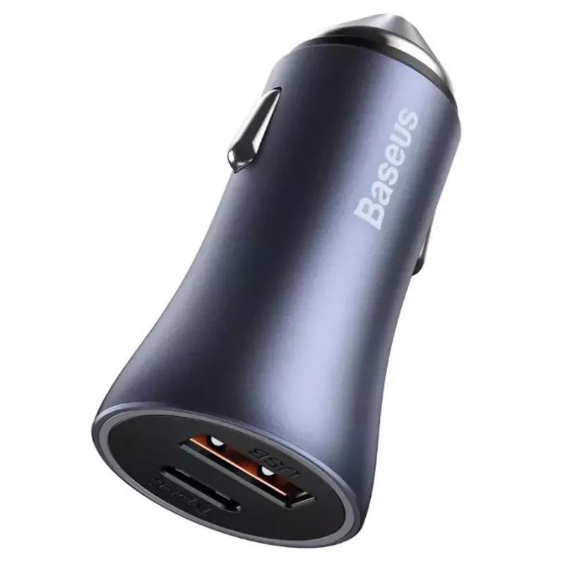 Auto lādētājs Baseus TZCCJD-0G 40W tumši pelēks — USB strāvas adapteris automašīnai