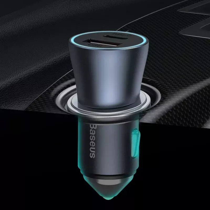Auto lādētājs Baseus TZCCJD-0G 40W tumši pelēks — USB strāvas adapteris automašīnai